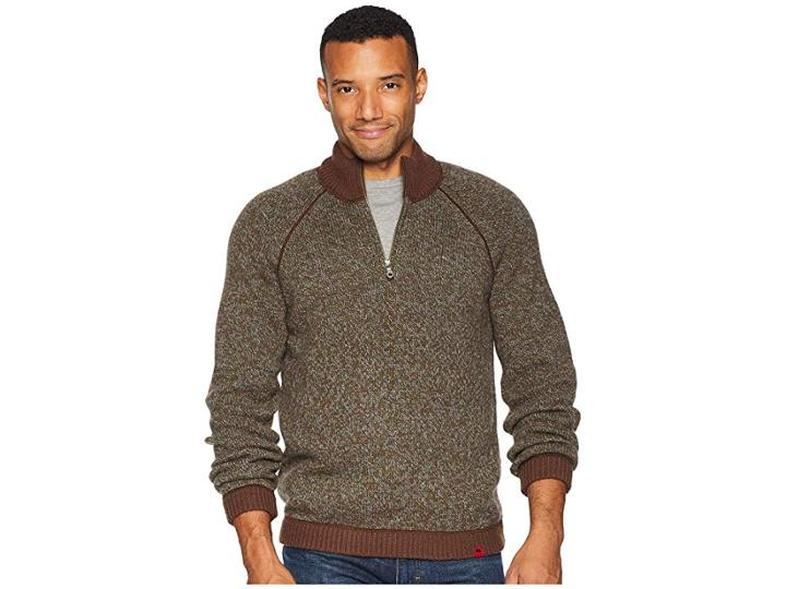 Mountain Khakis Crafted 1/4 Zip Sweater (coffee) Men's Sweater