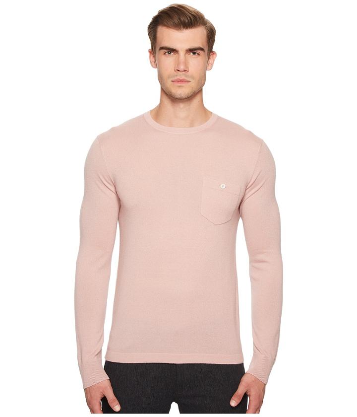 Todd Snyder Long Sleeve Cashmere T-shirt Sweater (mauve) Men's T Shirt