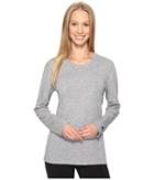 Adidas Ultimate Long Sleeve Tee (medium Grey Heather/black) Women's Long Sleeve Pullover