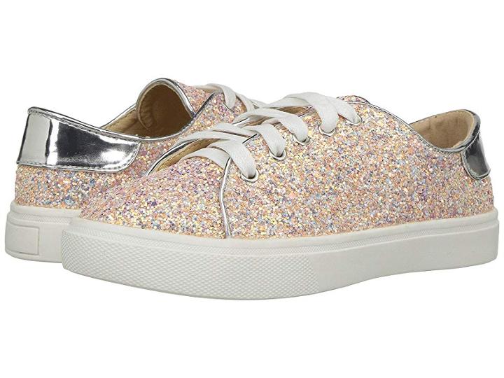 Yosi Samra Kids Miss Bowery (toddler/little Kid/big Kid) (white Irridescent Glitter) Girls Shoes