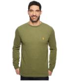 U.s. Polo Assn. Long Sleeve Crew Neck Solid Thermal Shirt (olive Green Heather) Men's Long Sleeve Pullover