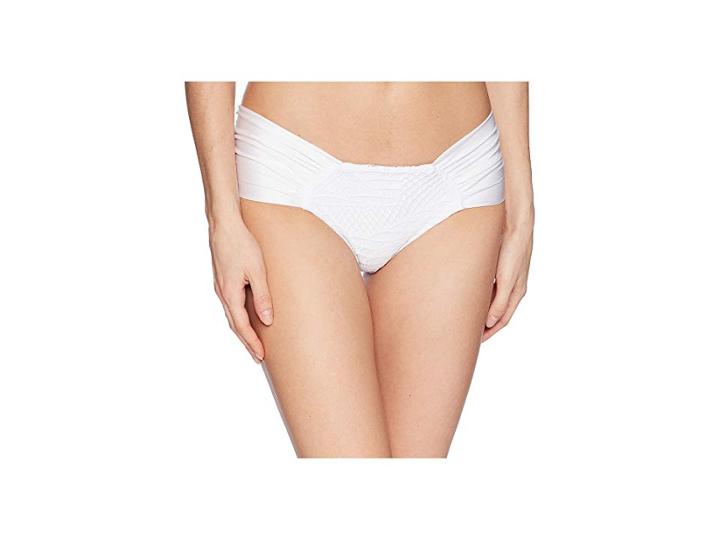 Luli Fama El Carnaval Scrunch Brazilian Ruched Back Bikini Bottom (white) Women's Swimwear