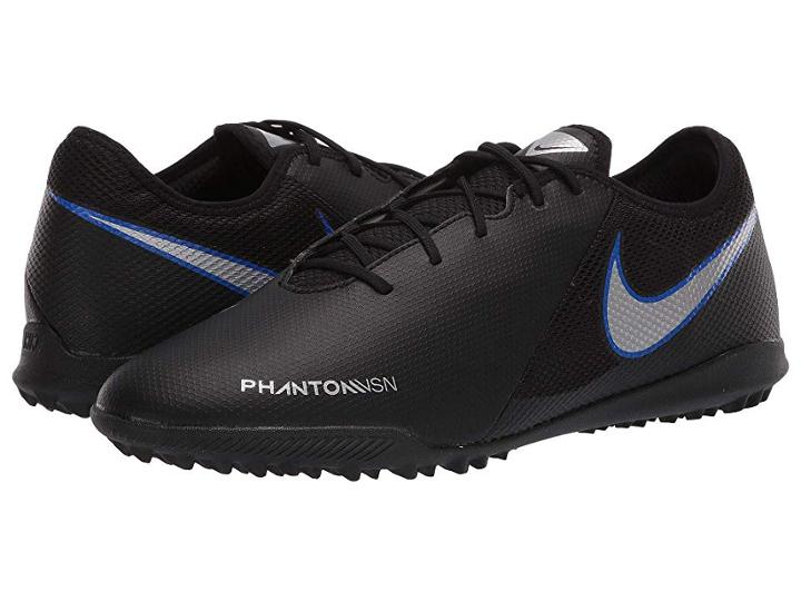 Nike Phantom Vsn Academy Tf (black/metallic Silver/racer Blue) Men's Soccer Shoes