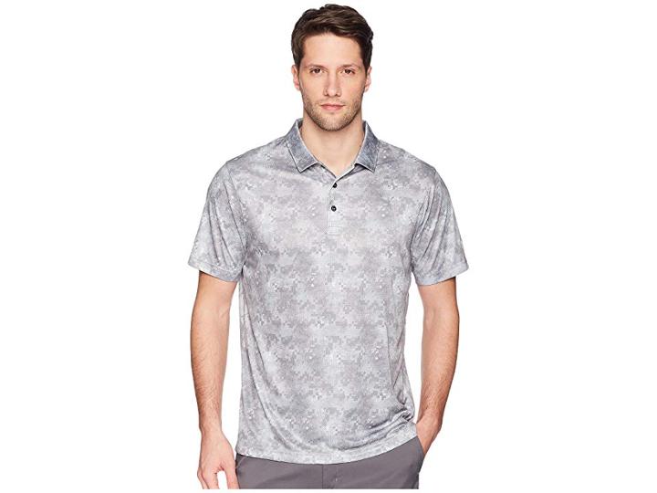 Puma Golf Pwrcool Digital Camo Polo (quiet Shade/bright White) Men's Short Sleeve Pullover