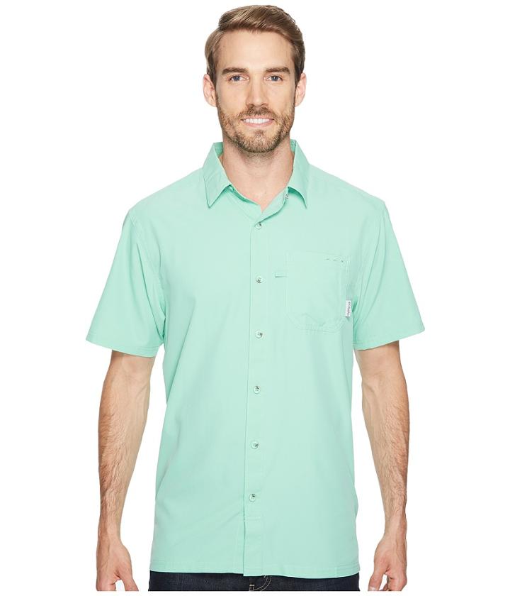 Columbia Slack Tidetm Camp Shirt (kelp) Men's Short Sleeve Button Up