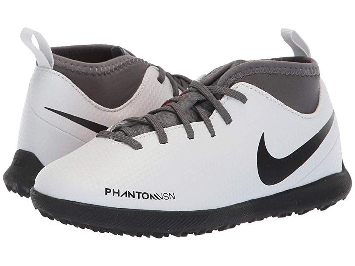 Nike Kids Jr. Obrax 3 Club Dynamic Fit Tf Soccer (toddler/little Kid/big Kid) (wolf Grey/black/light Crimson) Kids Shoes