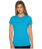 New Balance Heather Tech Tee (maldives Blue Heather) Women's T Shirt