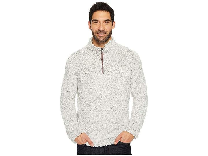 True Grit Frosty Tipped Pile 1/4 Zip Pullover (heather) Men's Long Sleeve Pullover