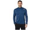 Reebok Double Knit 1/4 Zip (bunker Blue) Men's Clothing