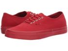 Vans Authentictm ((primary Mono) Red/silver) Skate Shoes