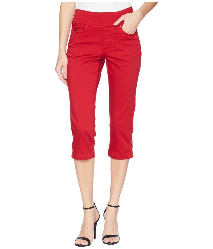 Fdj French Dressing Jeans D-lux Denim Pull-on Capris In Red (red) Women's Jeans