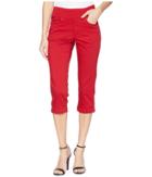 Fdj French Dressing Jeans D-lux Denim Pull-on Capris In Red (red) Women's Jeans