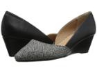 Cl By Laundry Tracie (black/black Herringbon) Women's Wedge Shoes