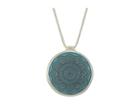 The Sak Etched Inlay Pendant Necklace 28 (turquoise) Necklace