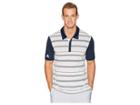 Adidas Golf Ultimate Novelty Stripe Polo (grey Two/collegiate Navy) Men's Clothing