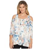 Karen Kane Cold Shoulder Flare Sleeve Top (floral) Women's Clothing