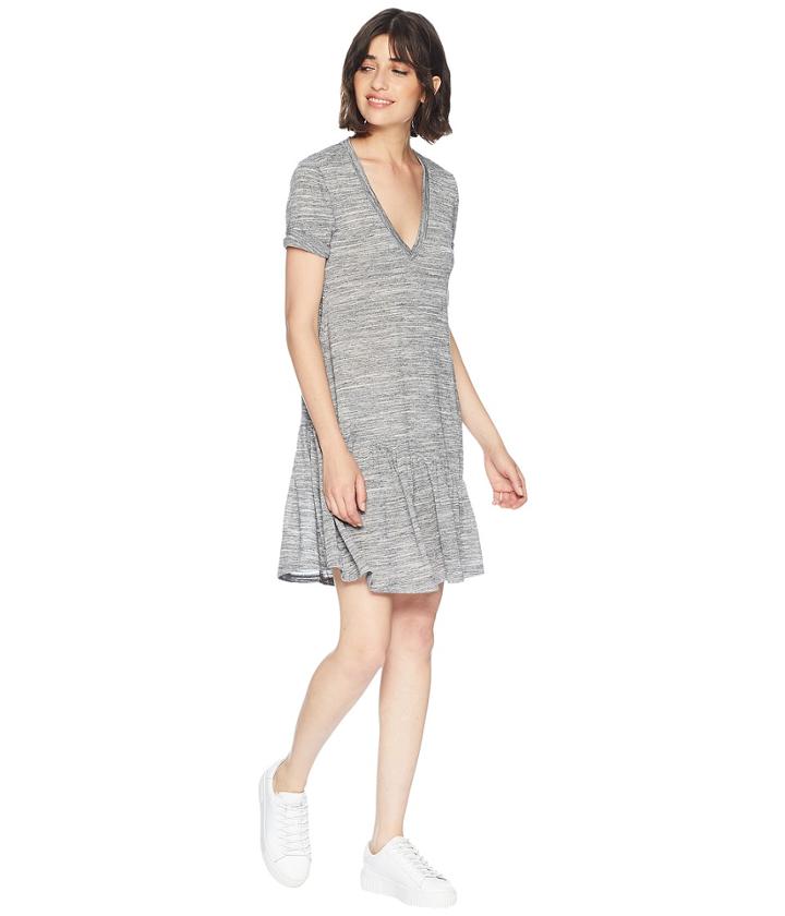 Bcbgeneration Asymmetrical Ruffle Dress (black/combo) Women's Dress