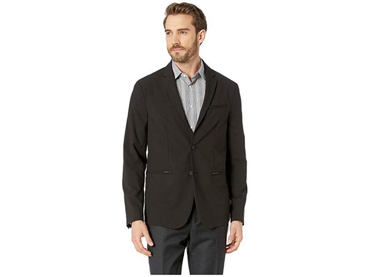 Kenneth Cole New York Bank Street Zip Blazer (black) Men's Jacket