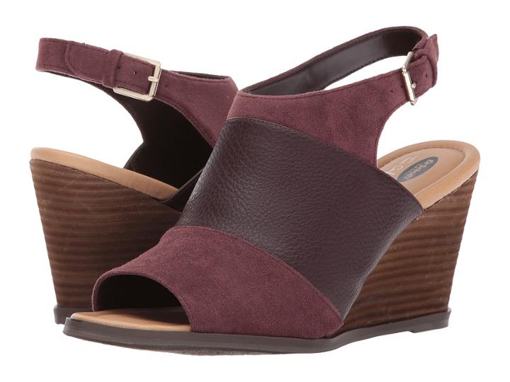 Dr. Scholl's Peaceful (merlot Smooth/microfiber) Women's Shoes