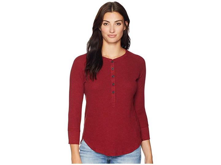 Pendleton Better Than Basic Henley (red Rock Heather) Women's Clothing