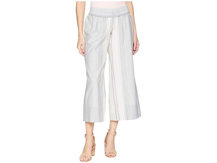 Splendid Smocked Waist Pants (white/navy) Women's Casual Pants