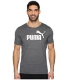 Puma Essential No.1 Heather Tee (cotton Black Heather) Men's T Shirt