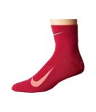Nike Elite Run Lightweight 2.0 Quarter (sport Fuchsia/racer Pink/reflect Silver) Quarter Length Socks Shoes