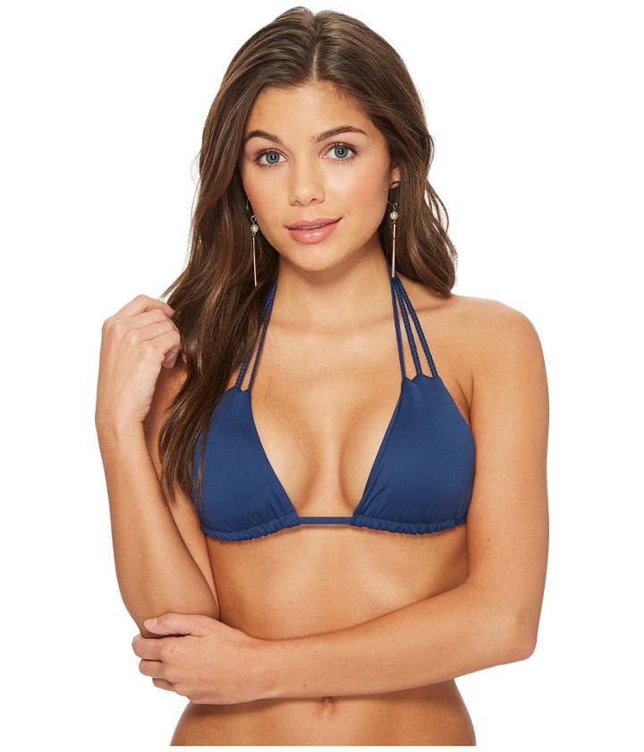 Vitamin A Swimwear Jaydah Braid Triangle Top (ink Ecolux) Women's Swimwear