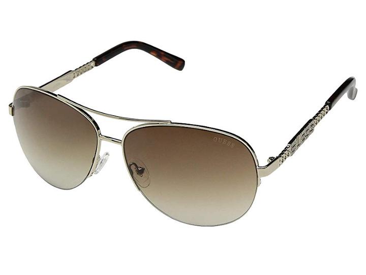 Guess Gu7367 (gold/gradient Brown Lens 1) Fashion Sunglasses
