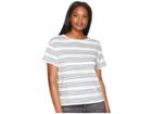 Pendleton Soft Stripe Cotton Tee (marshmallow/vintage Indigo) Women's T Shirt