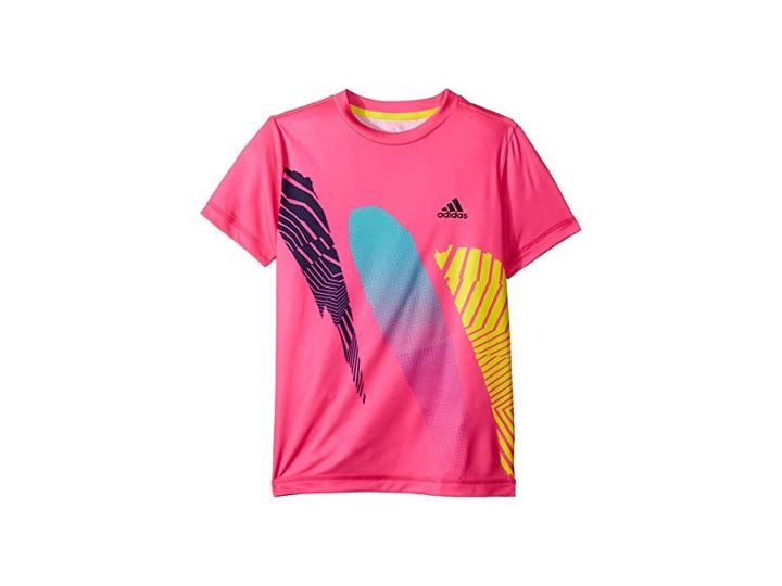 Adidas Kids Tennis Seasonal T-shirt (little Kids/big Kids) (shock Pink) Boy's T Shirt
