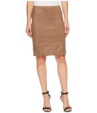 Karen Kane Faux Suede Skirt (mushroom) Women's Skirt