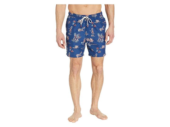 Tommy Bahama Naples Hula Hut Swim Trunks (throne Blue) Men's Swimwear