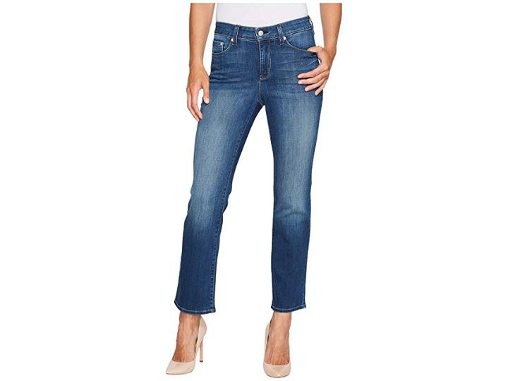 Nydj Marilyn Straight Ankle Jeans In Crosshatch Denim In Anson (anson) Women's Jeans