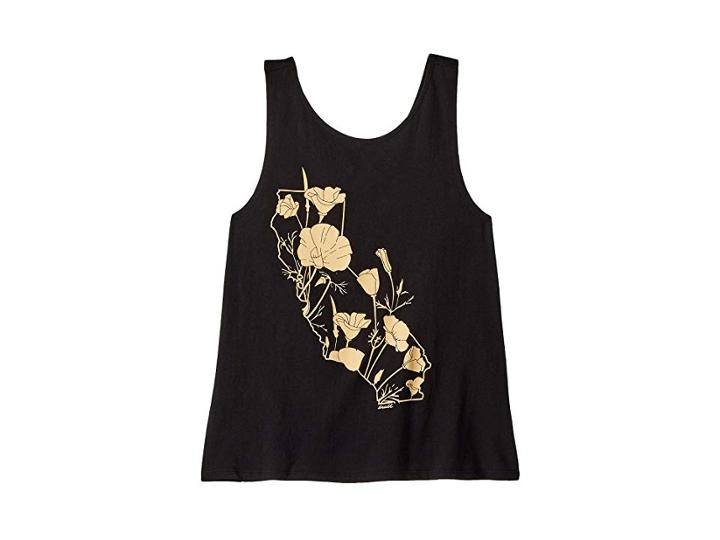 O'neill Kids Golden Screened Tank (big Kids) (black) Girl's Sleeveless