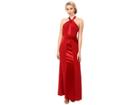 Jill Jill Stuart Satin Back Crepe Halter Neck Gown (redwood) Women's Dress