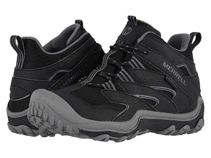 Merrell Kids Chameleon 7 Access Mid Waterproof (little Kid/big Kid) (black) Boys Shoes