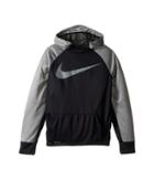 Nike Kids Therma Hoodie (little Kids/big Kids) (black/dark Grey Heather) Boy's Sweatshirt