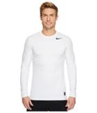 Nike Pro Hyperwarm Long Sleeve Top (white/wolf Grey/black) Men's Long Sleeve Pullover