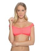 L*space Pucker Up Ziggy Top (neon Pink) Women's Swimwear