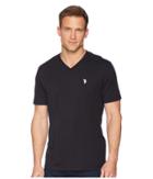 U.s. Polo Assn. V-neck Short Sleeve T-shirt (black/white) Men's Short Sleeve Pullover