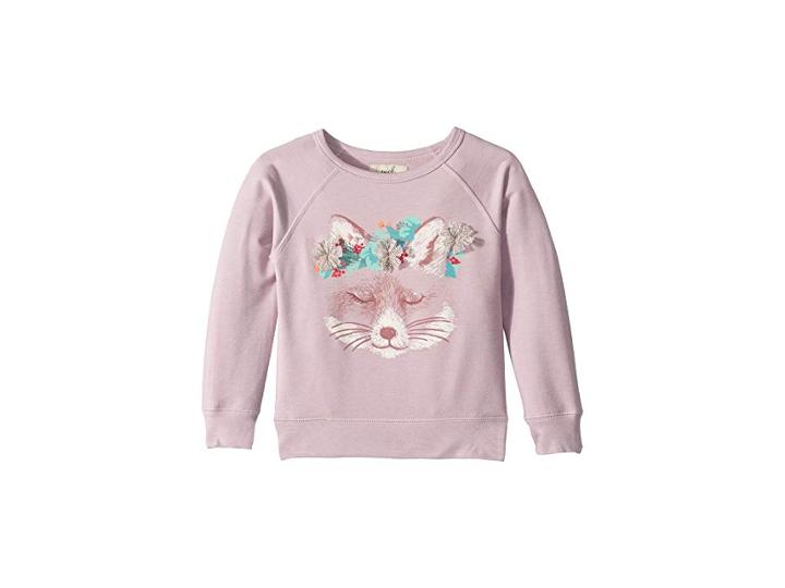 Peek Floral Fox Sweatshirt (toddler/little Kids/big Kids) (pink) Girl's Sweatshirt