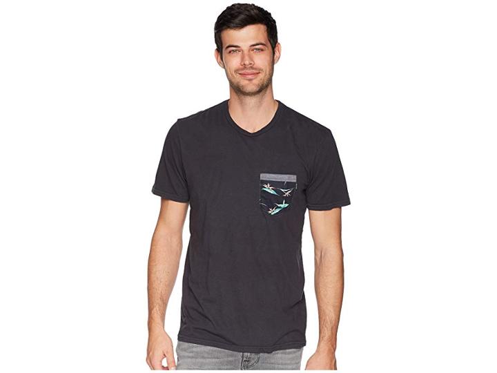 Rip Curl Plethera Heritage Pocket Tee (charcoal) Men's Clothing