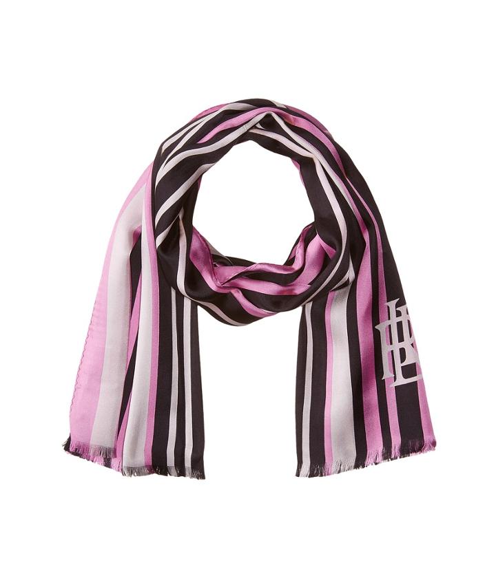 Lauren Ralph Lauren Claudia Silk Oblong (tulip Pink) Scarves