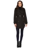 Michael Michael Kors Double Breasted Belted Trench M722579b74 (black) Women's Coat