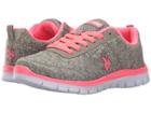 U.s. Polo Assn. Cece (grey Heather Jersey/hot Pink) Women's Shoes