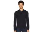 Emporio Armani Long Sleeve Polo (black) Men's Clothing