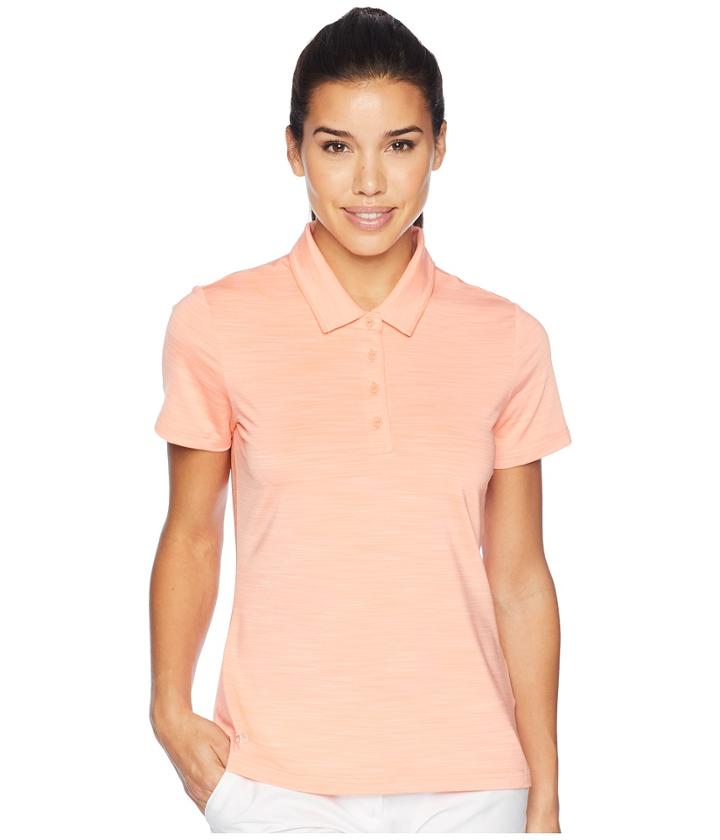 Adidas Golf Ultimate Short Sleeve Polo (chalk Coral) Women's Short Sleeve Knit