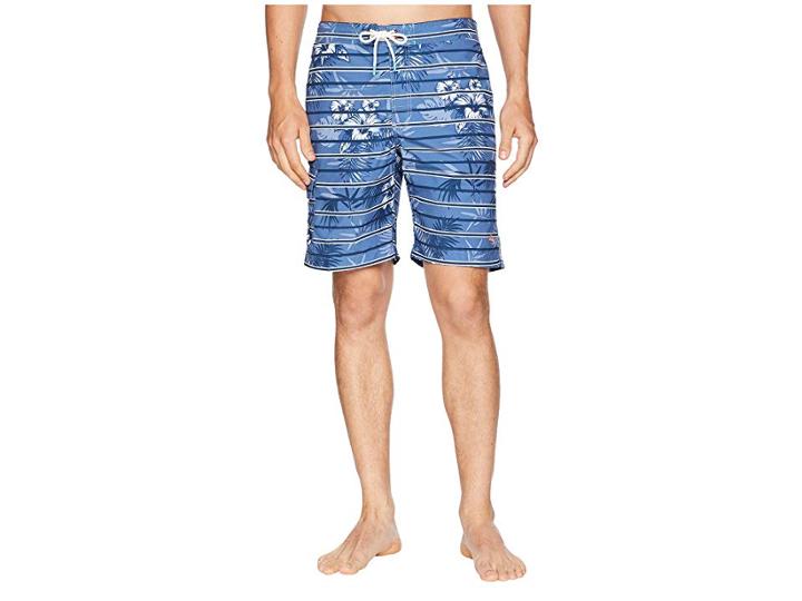 Tommy Bahama Baja Satillo Stripe Swim Trunk (ocean Deep) Men's Swimwear