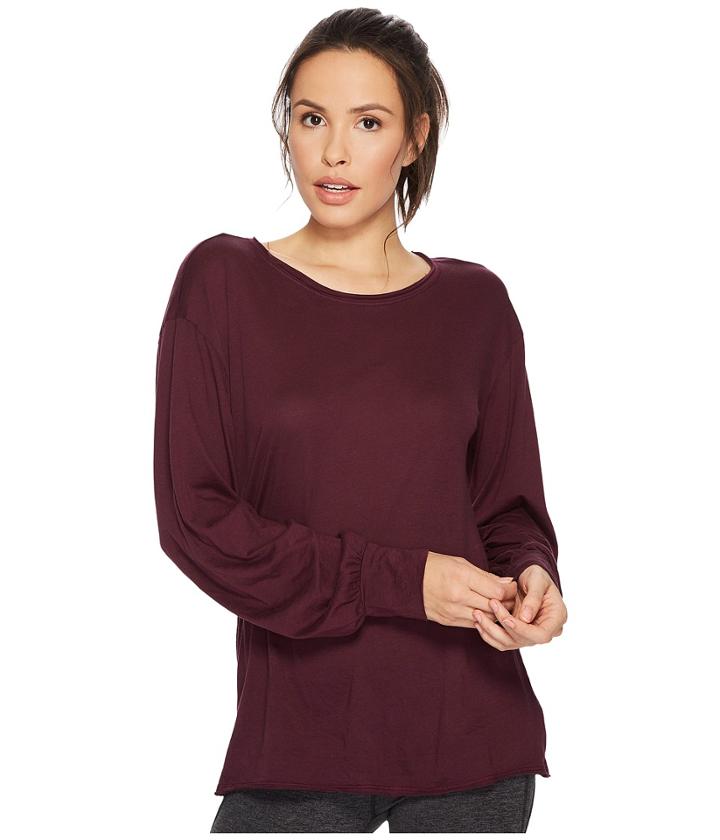 Free People Movement Pivot Point Long Sleeve (misty Plum) Women's Long Sleeve Pullover